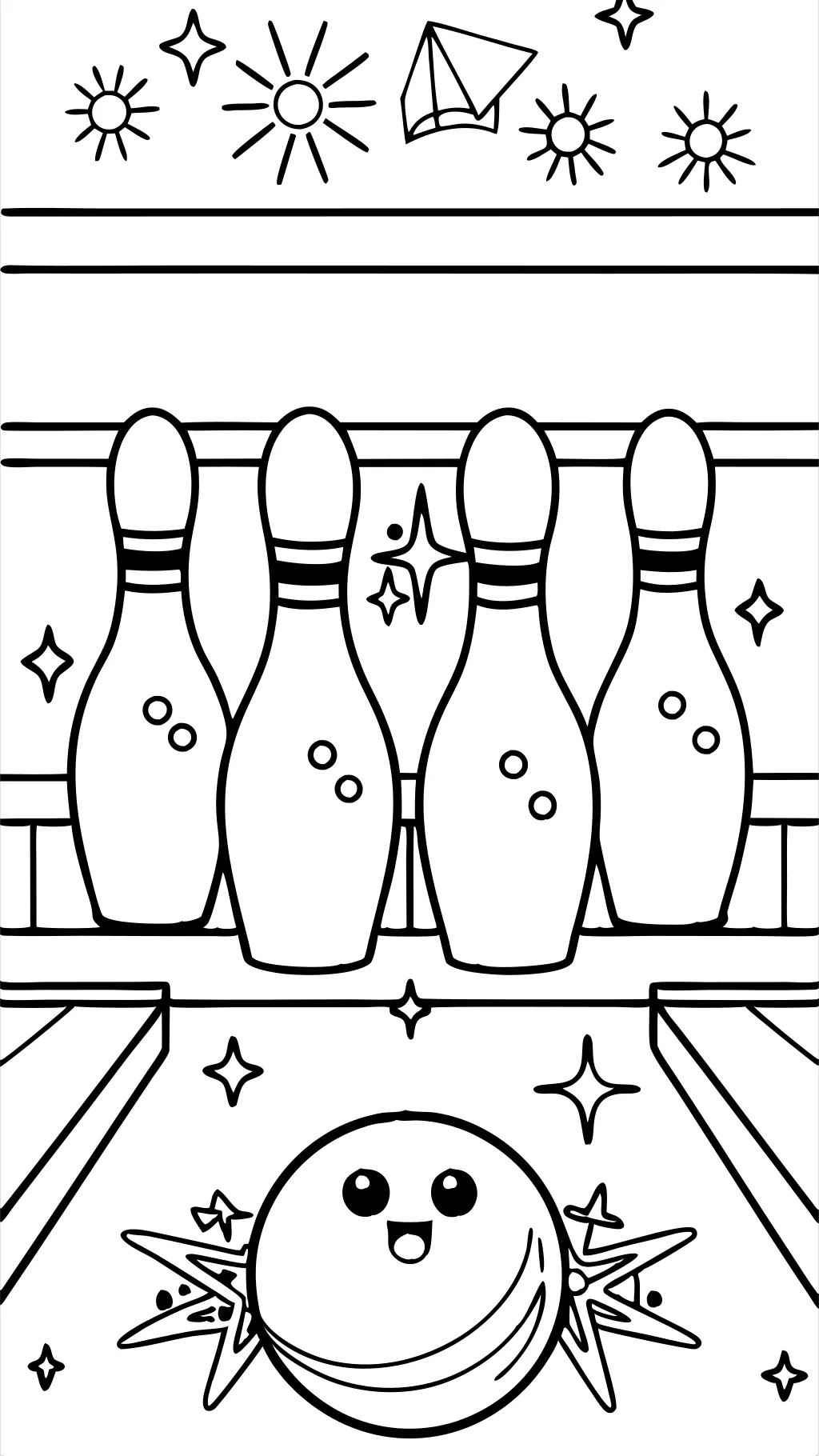 bowling coloring page